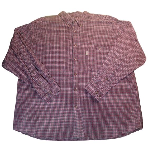 Woolrich Willow Men’s Flannel Shirt 2XL Red Multi Plaid Button-Up EUC - Picture 1 of 7